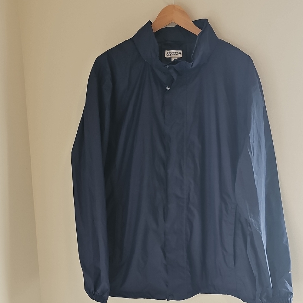 Navy‎ Men's Jacket By 33,000ft. NWOT. size XL Navy Blue Hood Pockets.